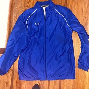 Royal blue men’s XLT under Armour windbreaker